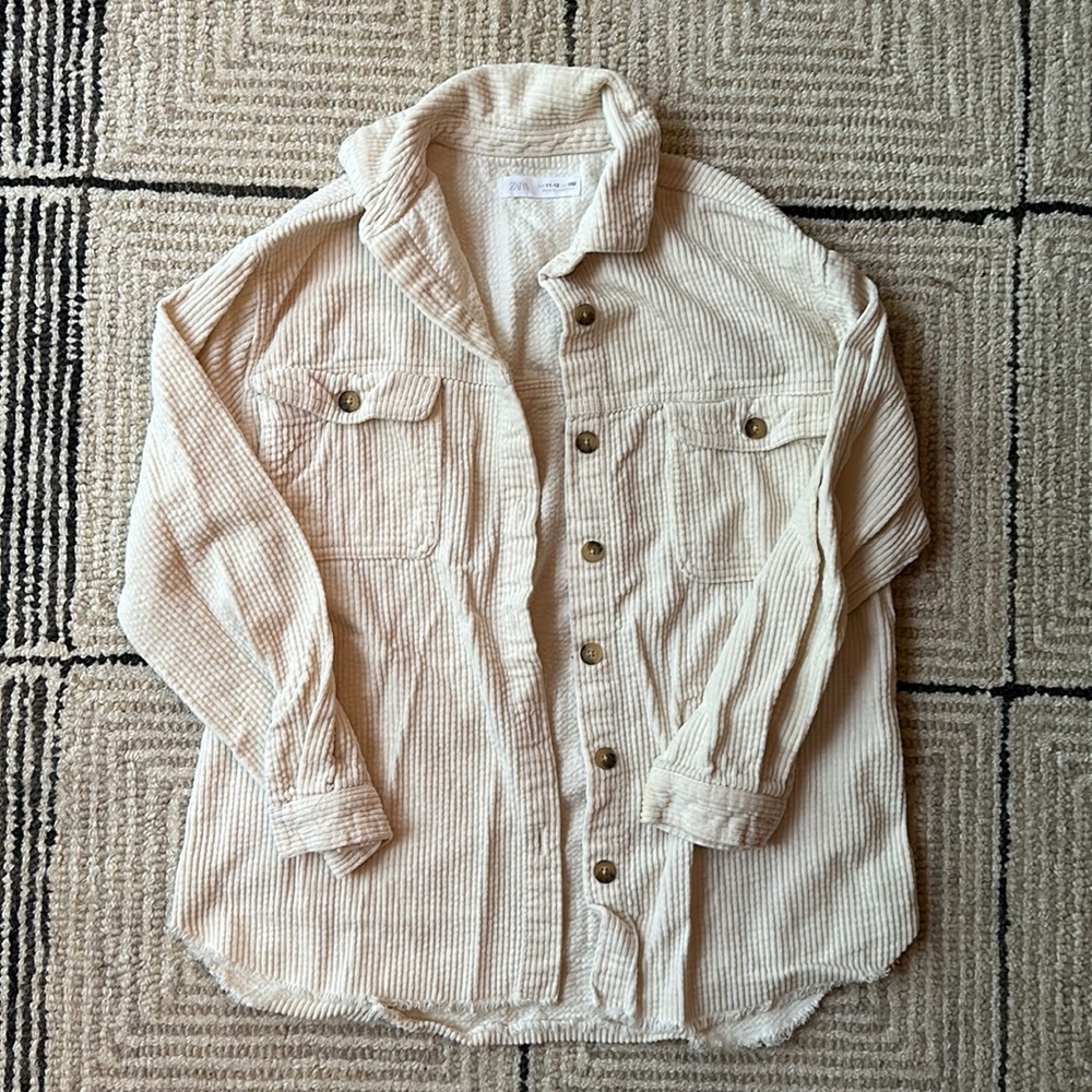 Zara corduroy oversized shirt